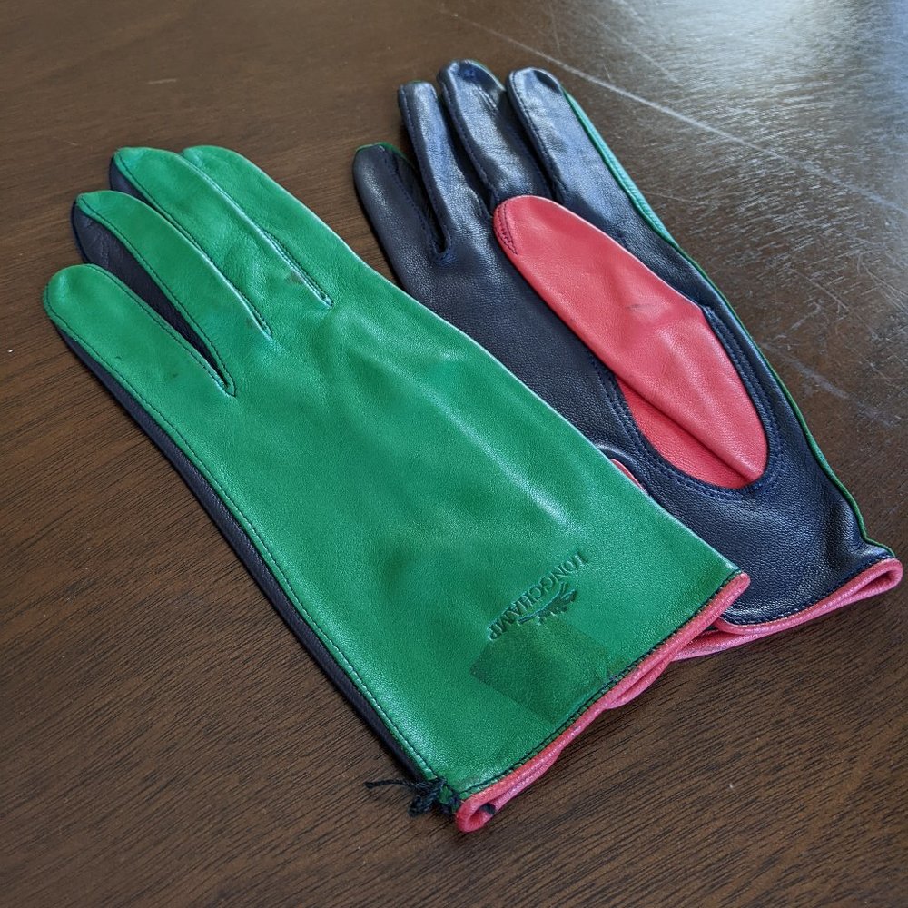 Vintage Longchamp Leather Gloves Size 6 1/2